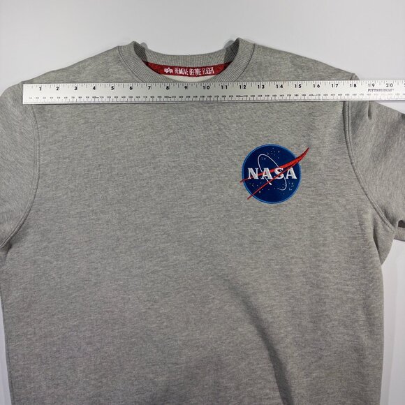 Alpha Industries Men's Space Shuttle Sweatshirt Gray - Size Small - Picture 8 of 10